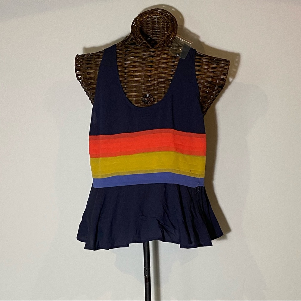 NWT vintage Double Zero ruffle top